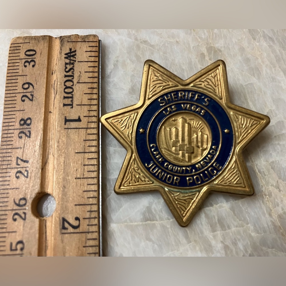 Vintage Sheriff’s Junior Police Badge Las Vegas Clark County Nevada
